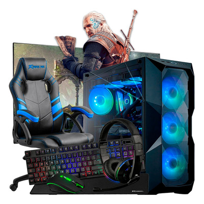 Pc Game Completo Core I7 16gb Ram Gamer Cadeira Wifi 1tb