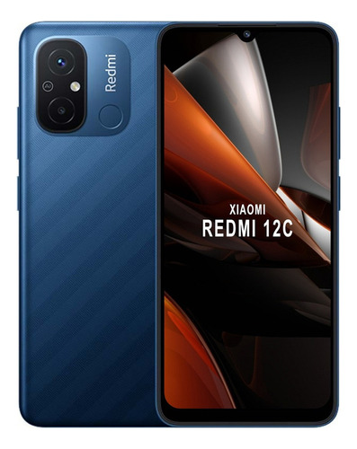 Celular Xiaomi Redmi 12c 128/6gb Blue Global+fone De Brinde