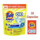 Detergente Cápsulas Tide Pods Simply Con Oxi 508g