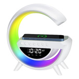 Bocina Bluetooth Cargador Inalámbrico Luces Rgb Despertador