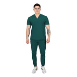 Uniforme Quirugico Jogger Antifluidos Hombre Verde