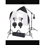 Kit Iluminação De Studio 3 Pontos - Softbox 70, Tripé Girafa