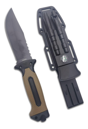 Cuchillo Tactico De Supervivencia - Funda De Polimero 4058c