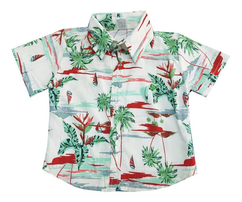 Camisa Hawaiana Bebes Super Cancheras Talle 1 Al 5 Fibrana