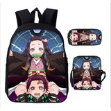 3 Piezas Mochila Demon Slayer Kamado Nezuko Bolsa De Almu 60