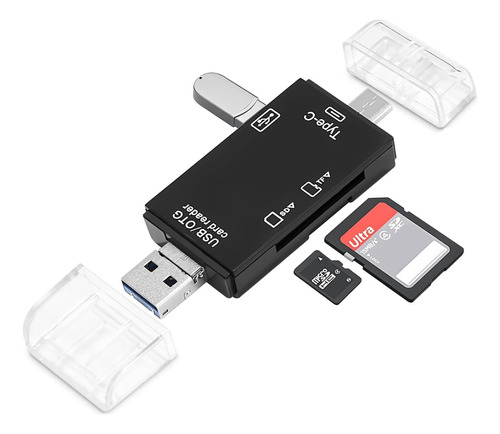 Adaptador 3 En 1 Lector Tarjetas Sd Y Micro Sd, 2.0 Usb