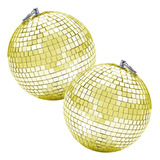 Disco Mirror Ball Oro 15cm Una Pieza