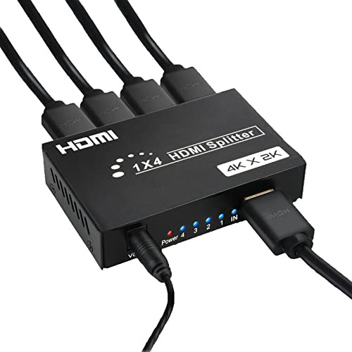 Splitter Hdmi 1x4, 1 Entrada Y 4 Salidas. Distribuidor ...