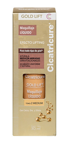 Cicatricure Gold Lift Maquillaje Líquido Tono 2 Medium 30ml