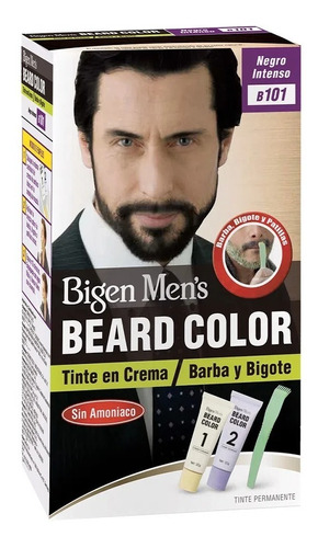 Tinte Bigen Men's Barba · Negro Intenso B101 · Permanente