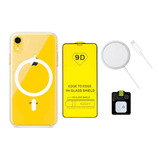 Kit Funda Para iPhone Magsafe Cargador Mica Camara Pantalla Color iPhone XR