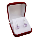 Aro Mujer Plata 925 Cristal Swarovski Apegado Violeta