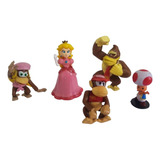 Set 5 Figuras Mario Bros Gorilas 4-8cms Promoción Muñecos