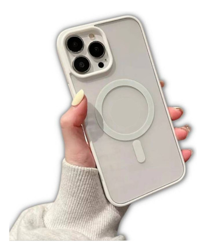 Combo Case Magnetico De Color+cargador Magnético Para iPhone