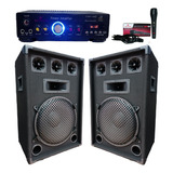 Combo Karaoke 2 Bafles+consola Potenciada Usb/bluetooth/1mic