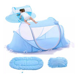 Cuna Mosquitero Para Bebe Toldillo Portatil Azul