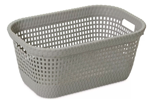 Cesto Para Ropa Dea Home Canasto Rattan Laundry 45l Gris