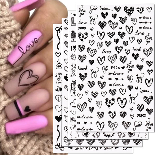 Valentine's Day Nail Art Stickers Heart Nail Stickers