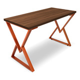 Mesa P/ Escritório Jantar Gamer Daloa 1,20x0,60 Em Aço Cor Cobre/villandry