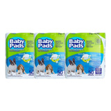 Kit C/3 Tapete Higiênico Baby Pads 50 Un. - Total 150 Uni.