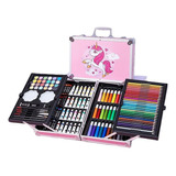 Set De Arte De 145 Colores Con Maleta Colorear Niñas Regalo