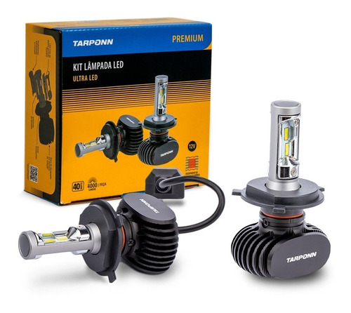 Kit Lampada Ultra Led Premium 6000k Tarponn H4 8000lm 40w