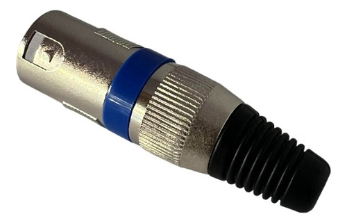 Conector Xlr Canon Macho 3 Pines Plateado / Azul  X10