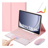 Funda Teclado+mouse+lápiz Para Galaxy Tab A9plus 11'' Rosa