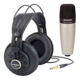 Pack Microfono Estudio Condenser + Auricular Samson Srh850