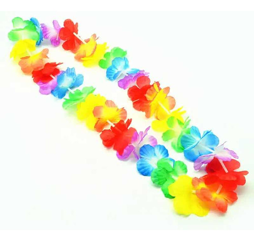 Guirnalda Collar Luces Led Flores Fiesta Carnaval X 12