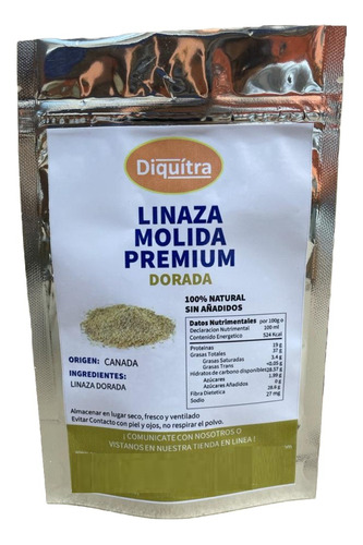 Linaza Dorada Molida Golden Canadiense 100 Gramos