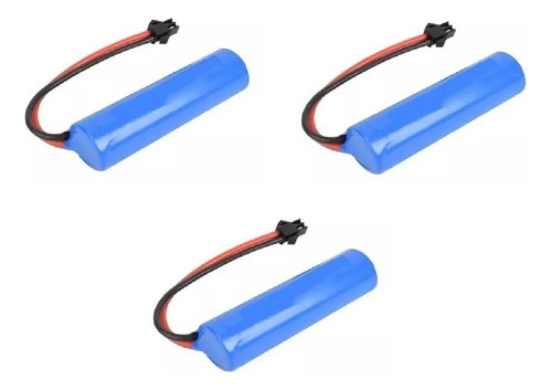 3 Bat. Lítio 3.7v 500mah 14500 Com Cabo Smp02