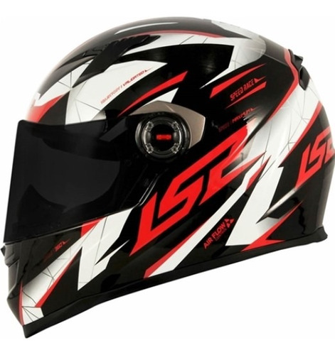 Capacete Ls2 Ff358 Classic Draze Preto Vermelho