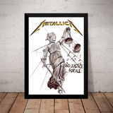 Quadro Metallica And Justice For All Poster Moldura 44x32cm