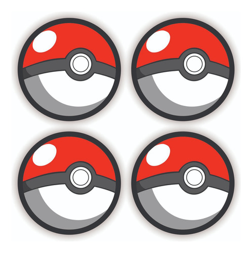 100 Etiquetas Adesivas Pokebola, Pokemon (tipo 2)