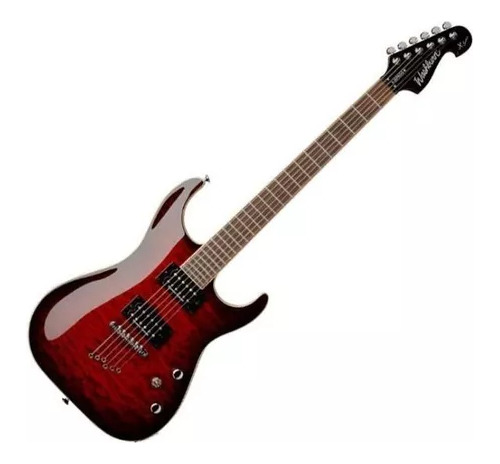 Guitarra Washburn X50 Series Stratocaster Color Rojo 