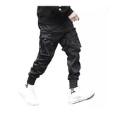 Pantalones Streetwear Cintas Harem Joggers Hombre Cargo