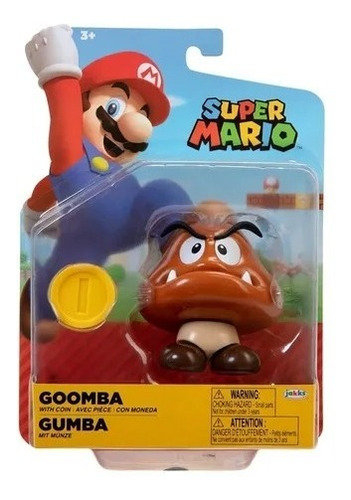 Figura Super Mario Goomba Con Moneda 10 Cms - Jakks
