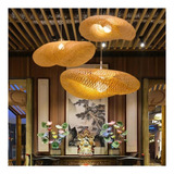 Lámpara Colgante De Bambú, Lámpara Retro Japonesa E27.