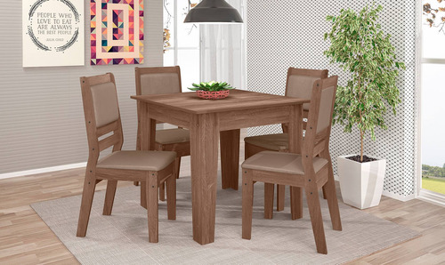 Mesa De Jantar Pequena Com 4 Lugares Modelo Genebra