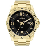 Relógio Masculino Technos Militar Original Dourado Barato 