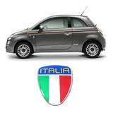 Adesivo Resinado Escudo Fiat 500 Punto Linea Bandeira Itália