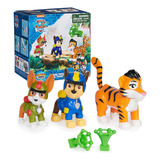 Paw Patrol: Jungle Pups Chase, Tracker Y Tiger Figuras Con Y