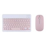 Teclado Y Mouse Bluetooth Rosa iPad/tablet/ Envío Gratis