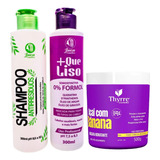 Kit Progressiva + Que Liso Matizadora 2x300ml+ Mask Açai Eaê