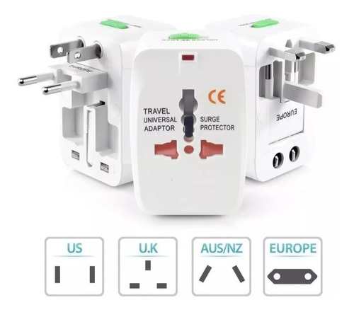 Adaptador Enchufe Universal Internacional Viajero + Funda