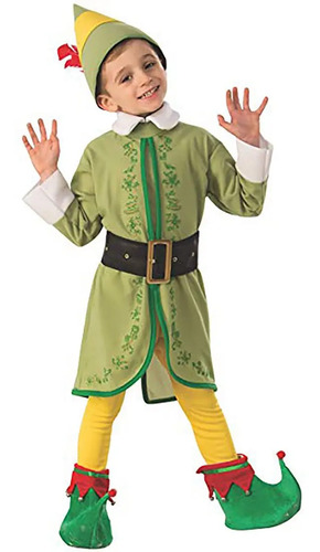 Disfraz De Navidad Duende Buddy Ayudante De Santa Claus Elf Elfo Para Niños Envio Gratis