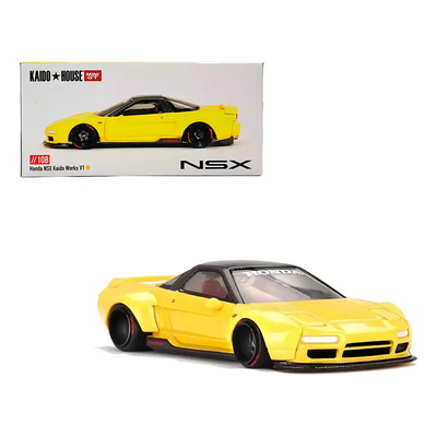 Mini GT Kaido House Honda NSX Kaido Works V1 1\u002F64 Amarillo Coleccionable | Envío gratis