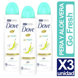 Desodorante Dove Go Fresh Pera Pack De 3 Unidades 150ml