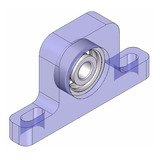 Mancal Especial P/ Eixo 12mm C/ Rolamento - Cnc/reprap Aço